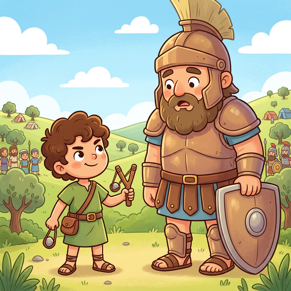 ¡David y Goliat, un gran valiente!