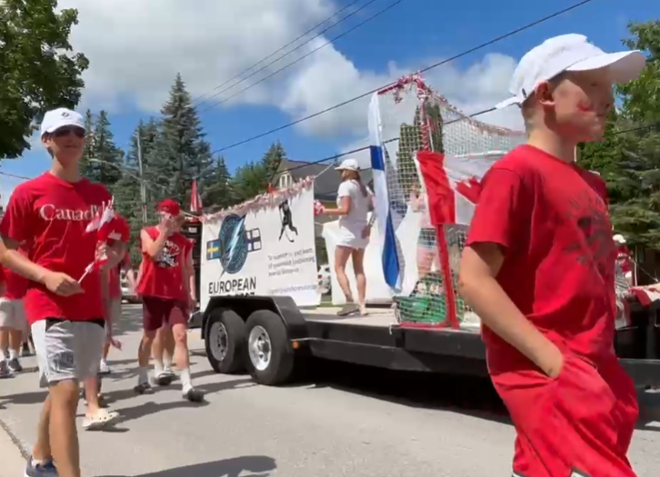 Team Europe float at the parade