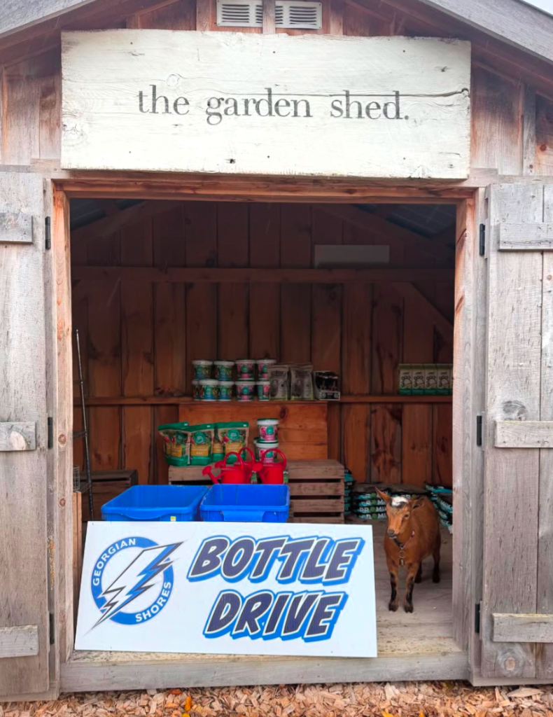 Bottle Drive drop-off at The Garden Shed