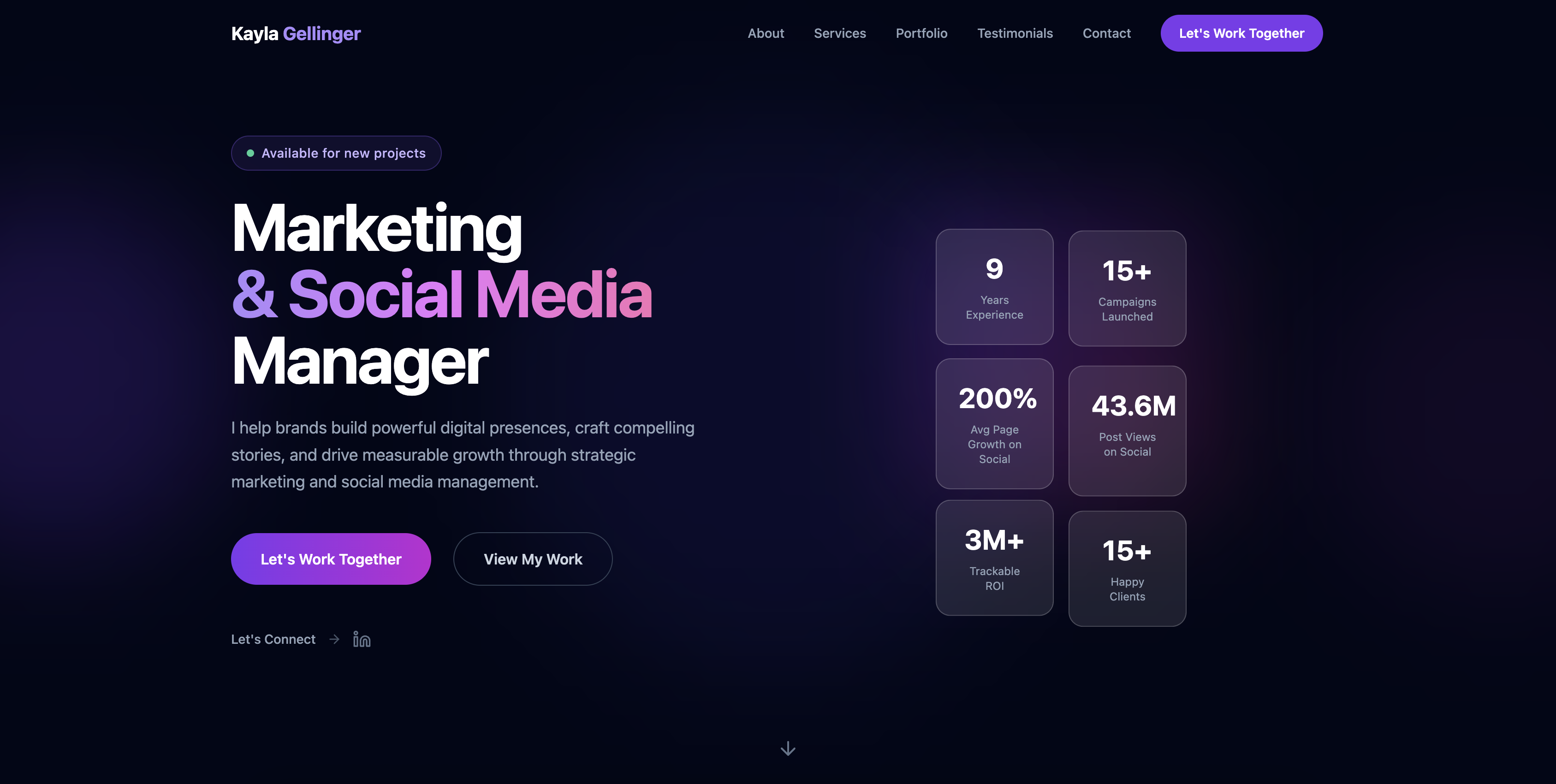 Personal Creative Portfolio template preview