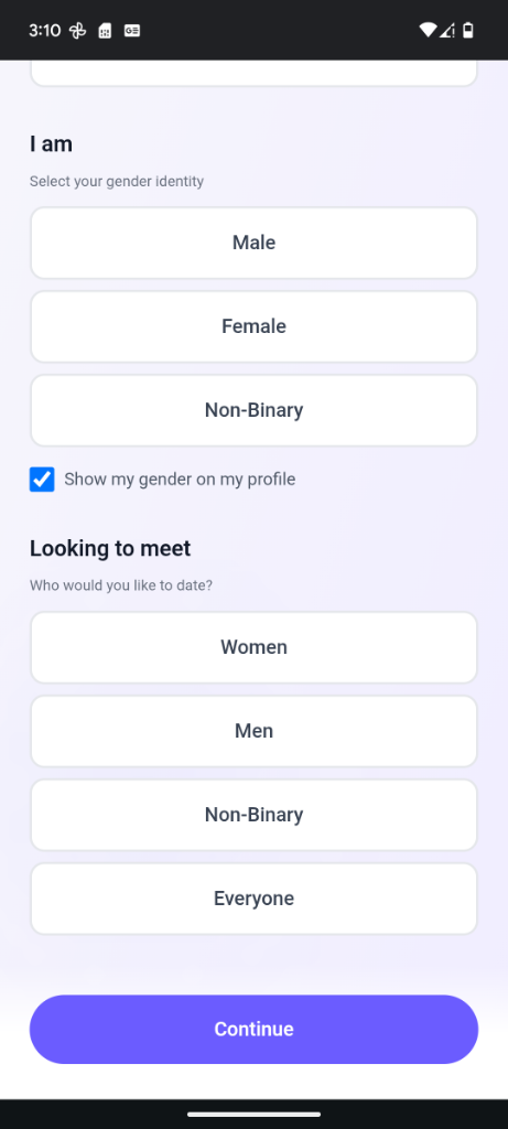 Gender & Prefs