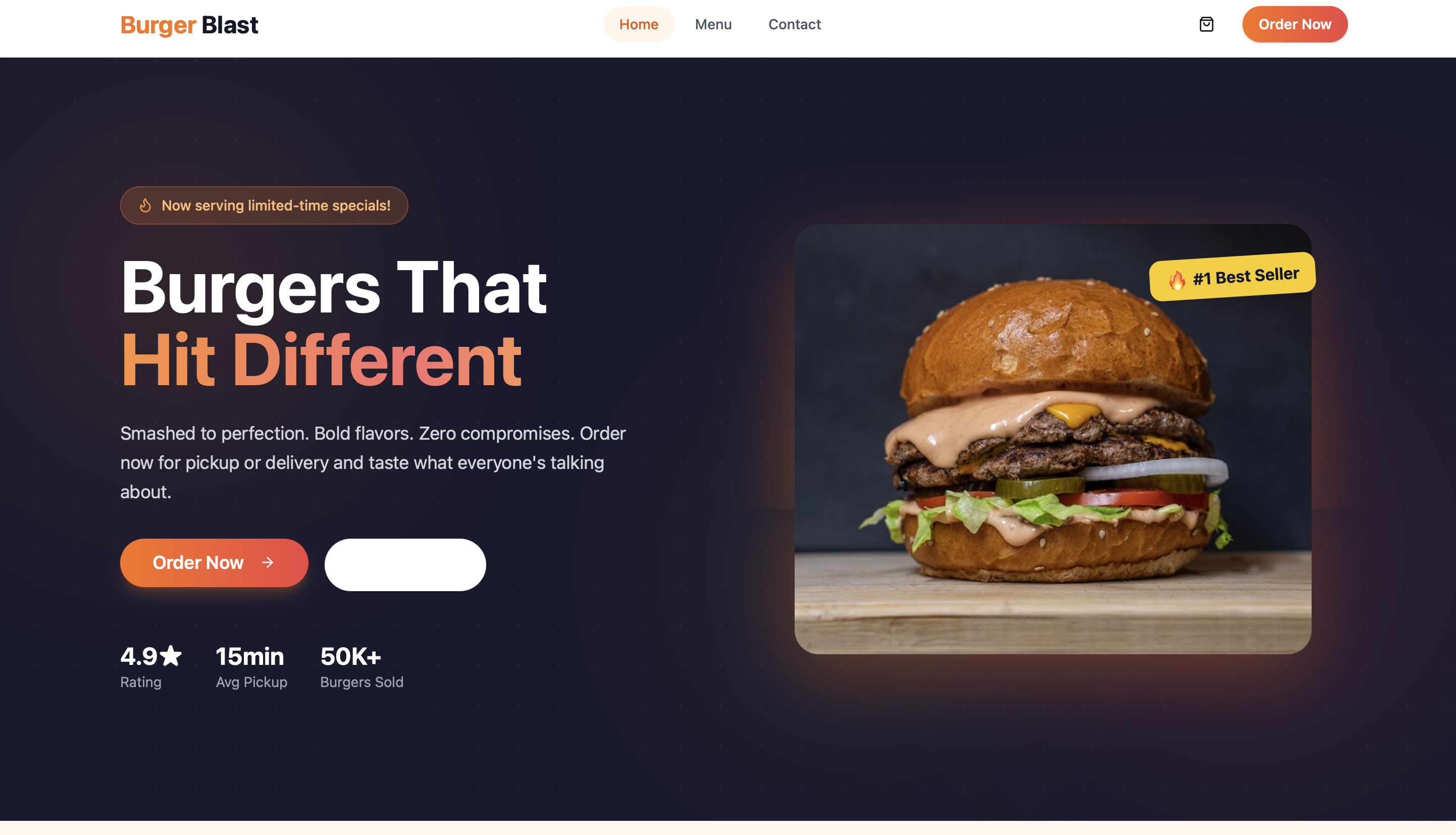 Burger Blast template preview