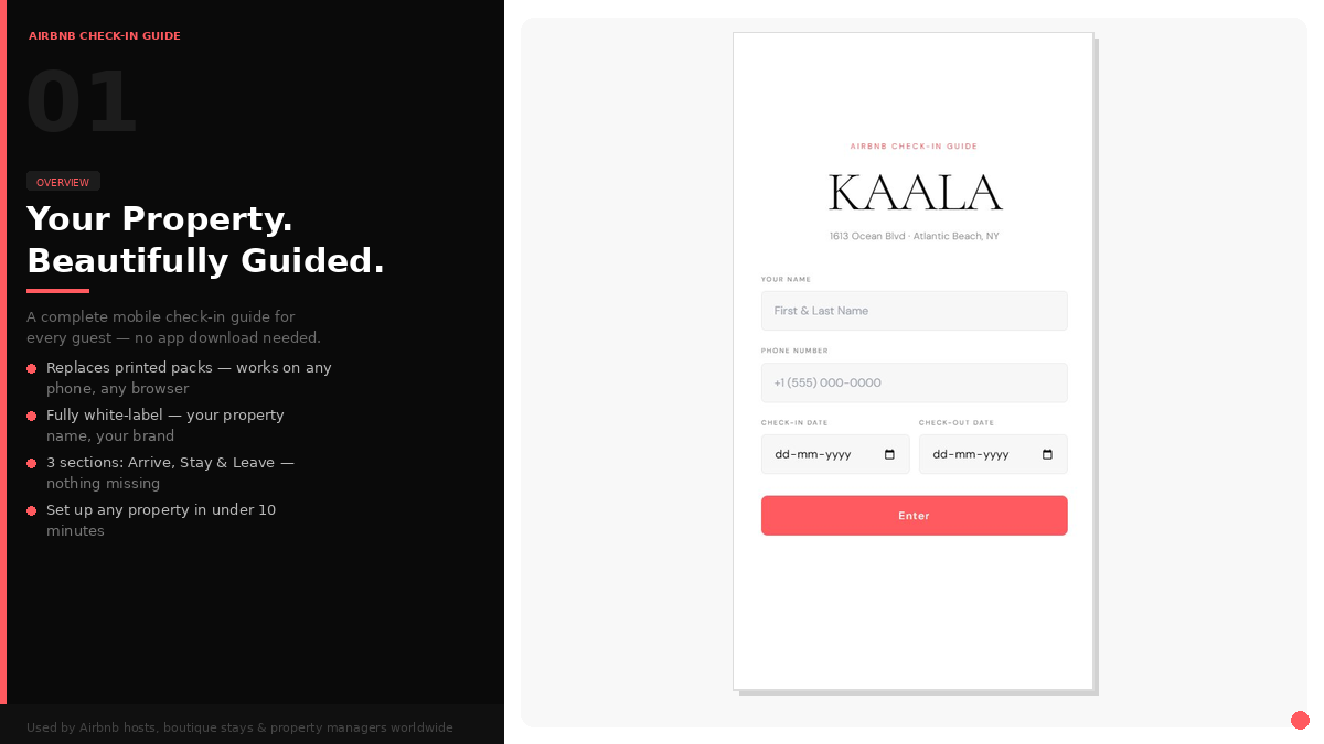 Airbnb Check-In Guide template preview