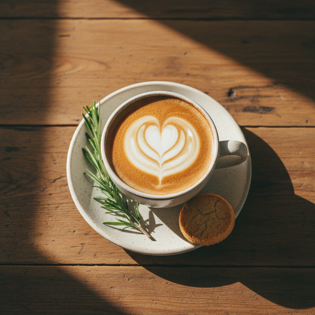 Latte art heart