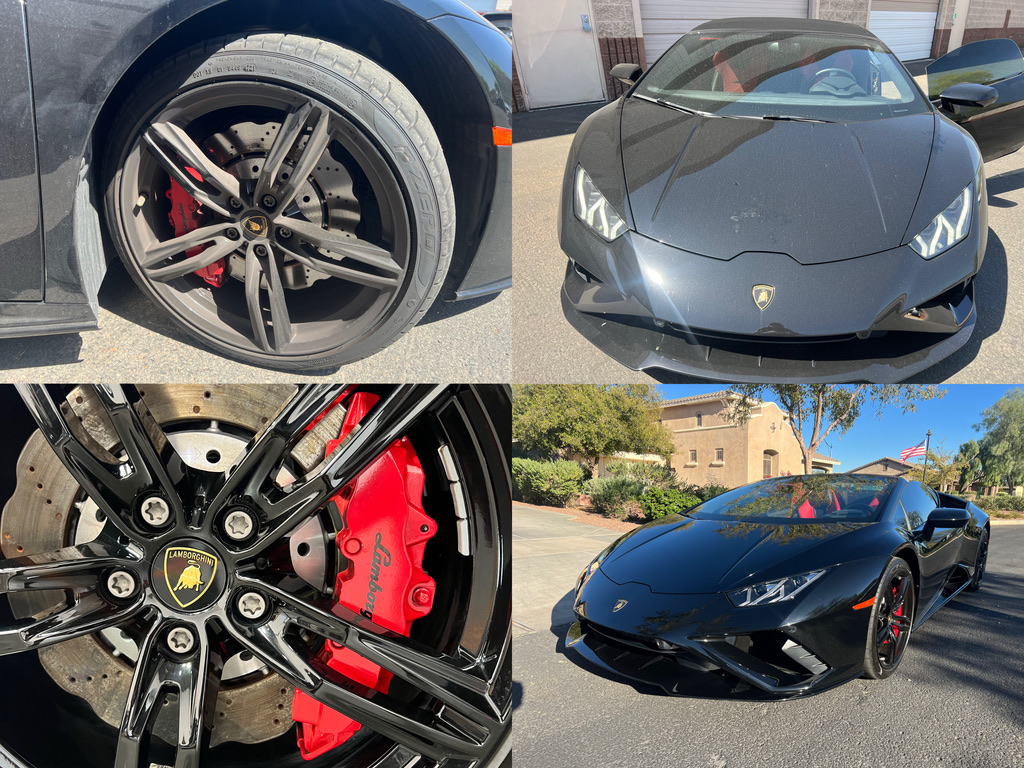 Lamborghini wheel and brake caliper detail