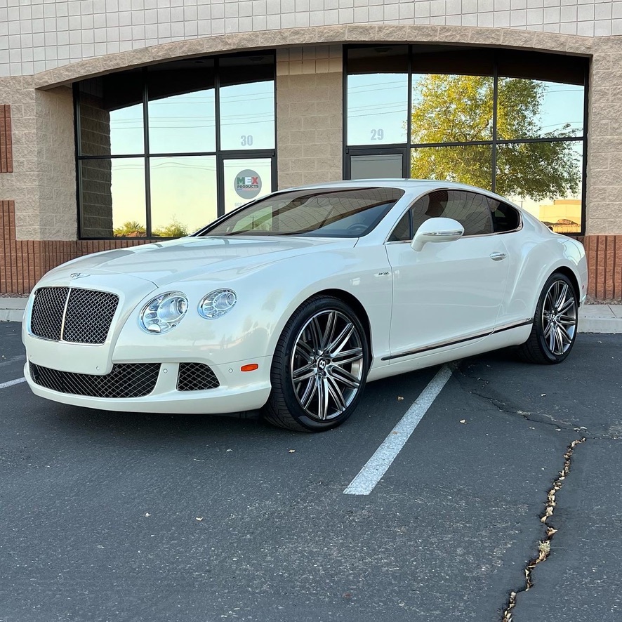 White Bentley Continental GT ceramic coating
