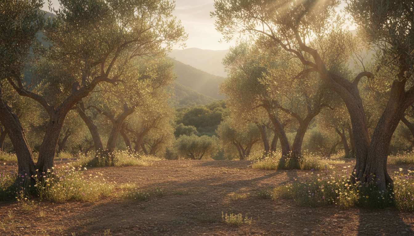 Olive grove in Pelion, Greece