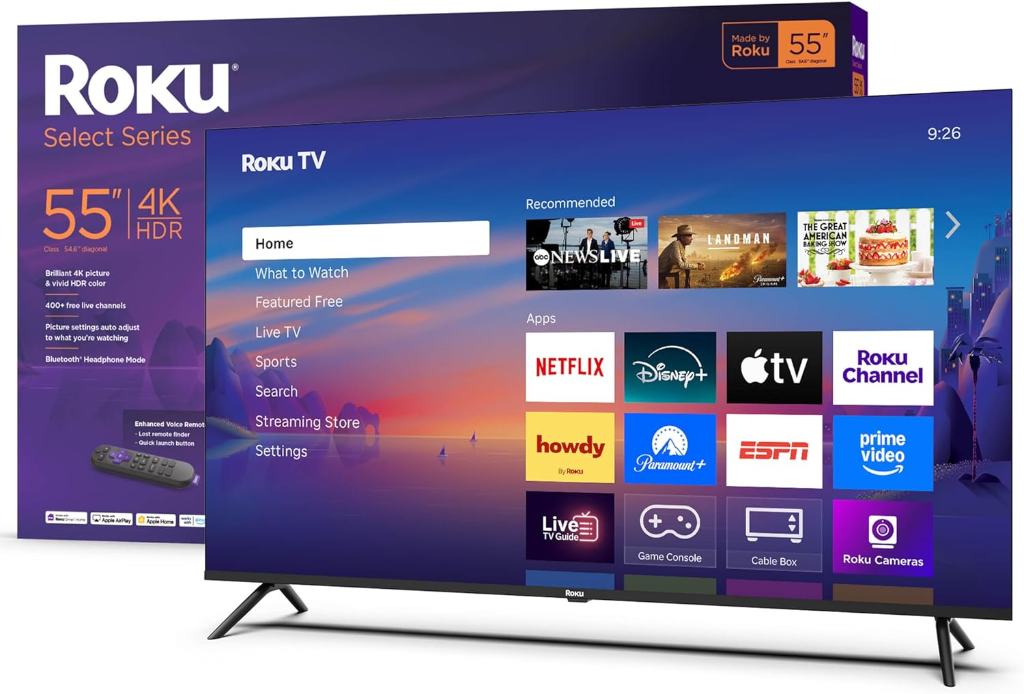 Buy Roku Smart TV – 55-Inch Select Series, 4K HDR — Roku in Bronx