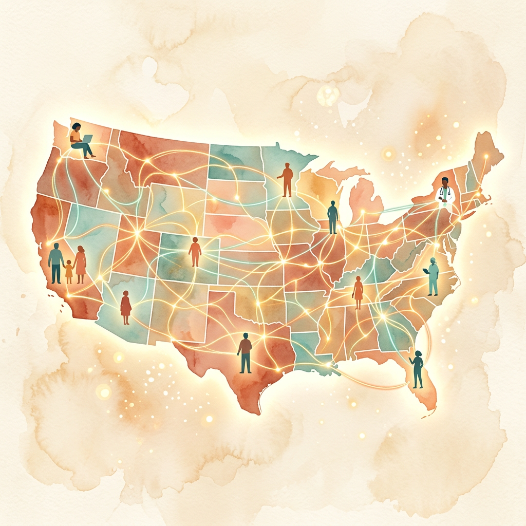 Interconnected community across the United States