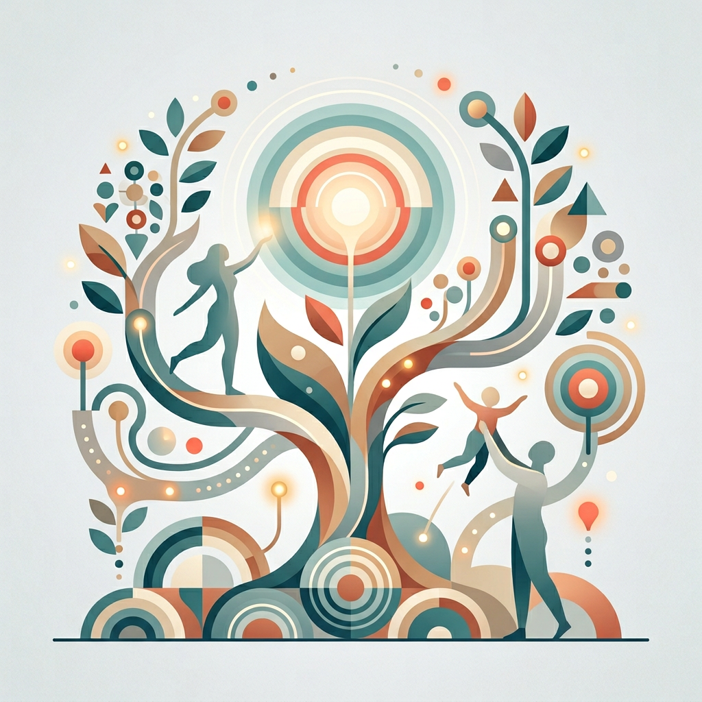Abstract wellness and healing illustration