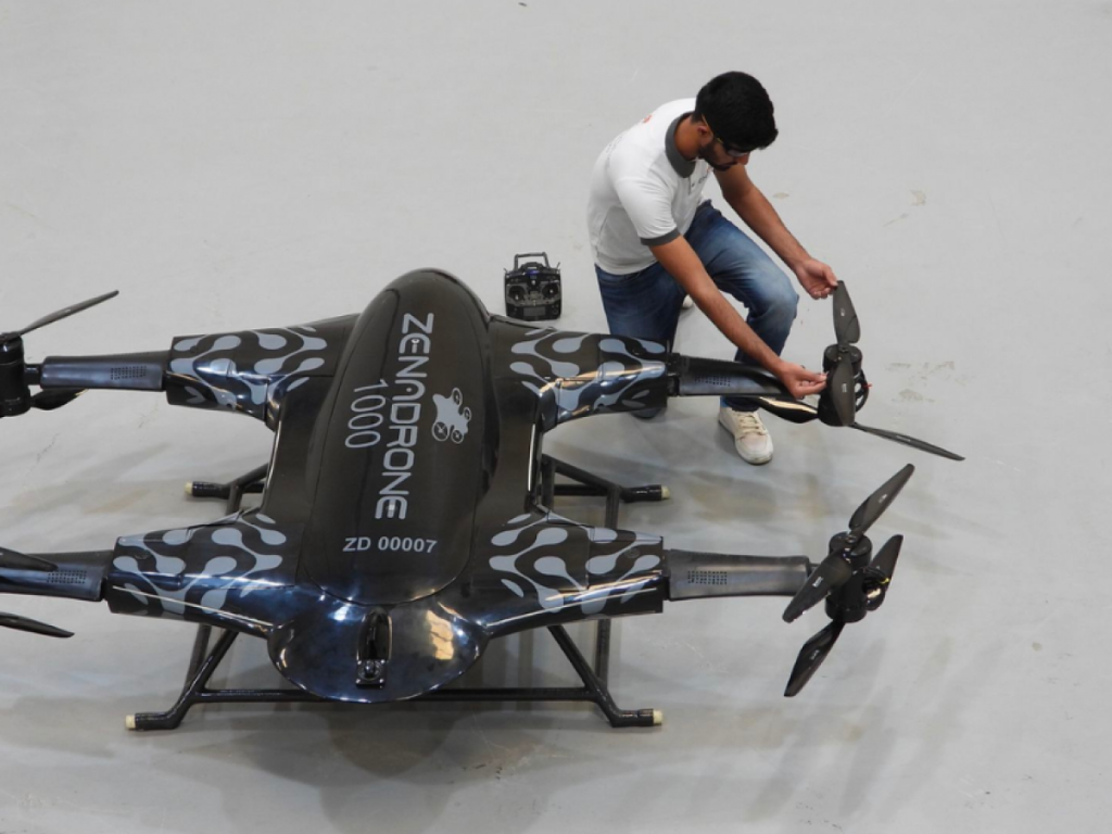 ZenaDrone 1000 being prepared for flight