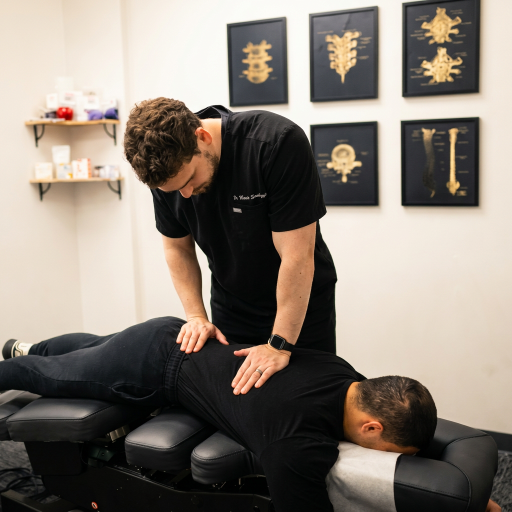 Chiropractic adjustment for back pain in West Omaha, NE