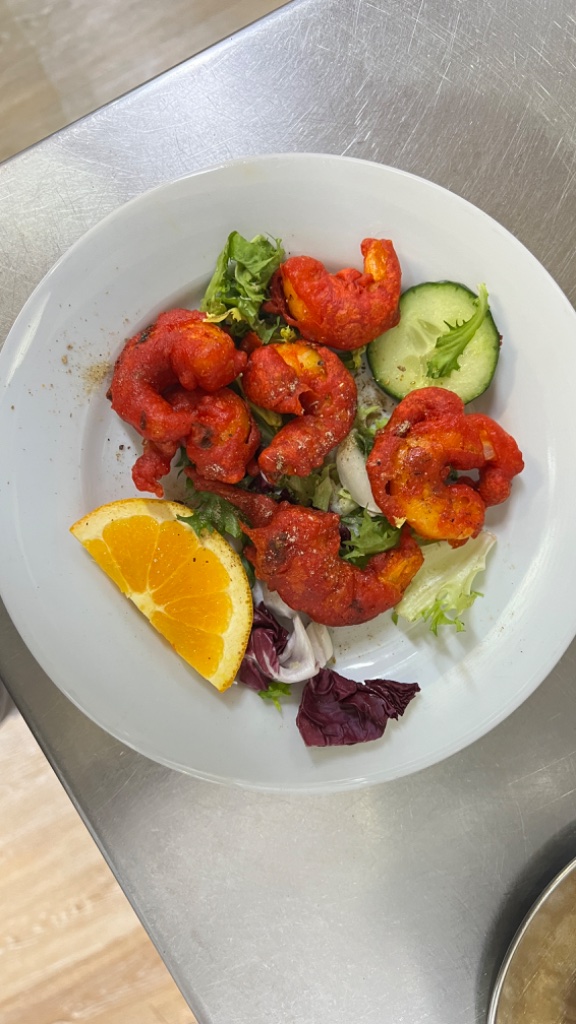 Tandoori prawns