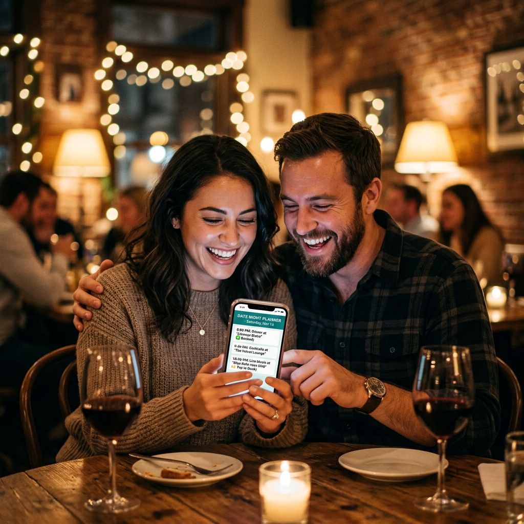 Couple planning a date