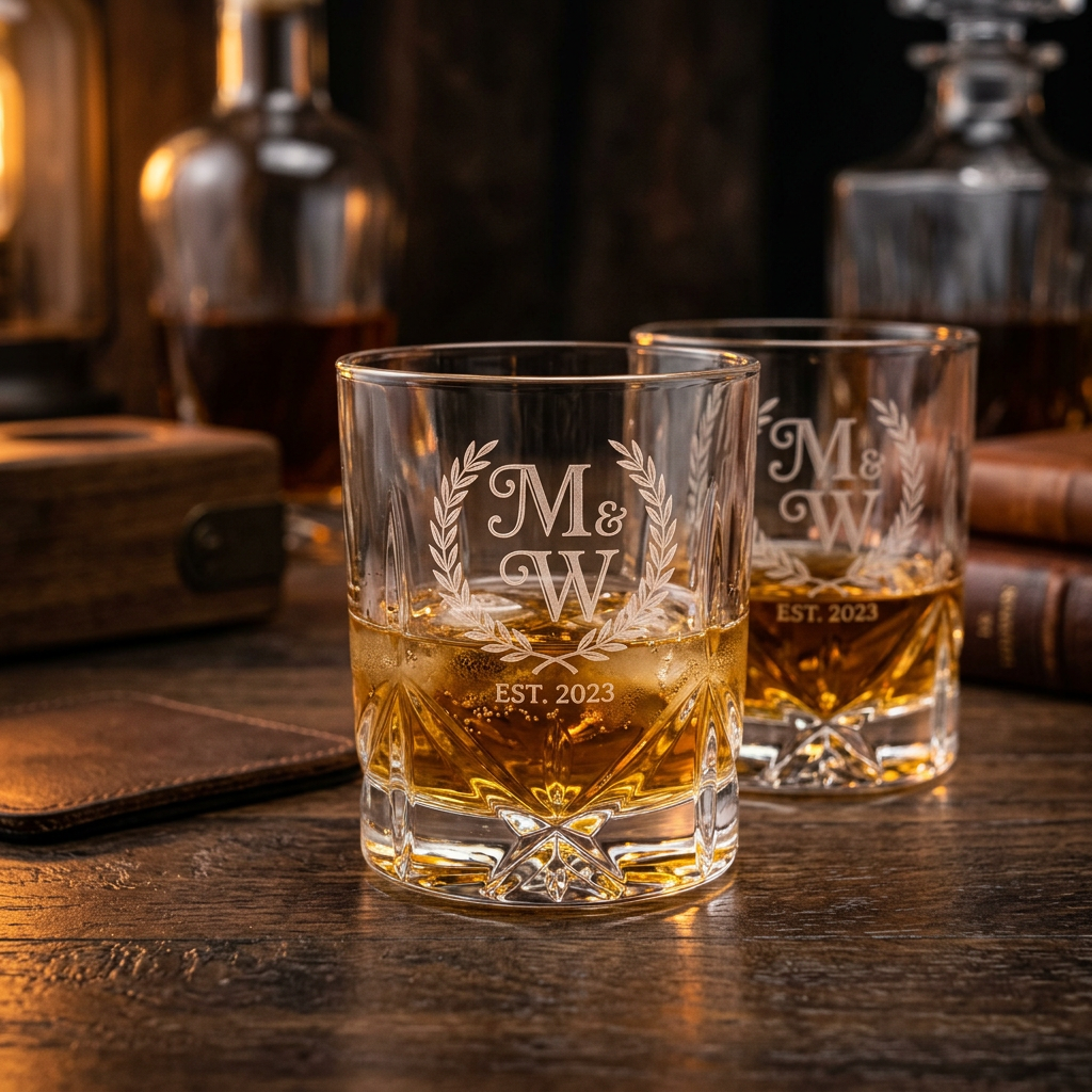 Etched Crystal Glassware