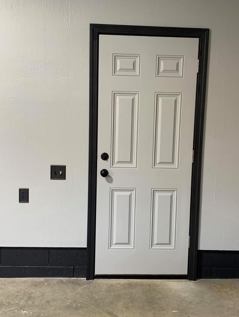 Bedroom with accent wall