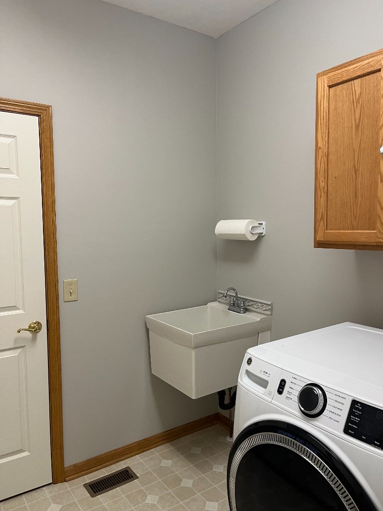 Painted laundry room