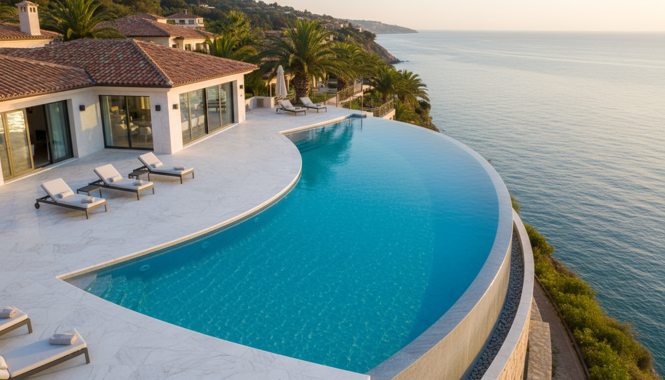 Pool with professional PVC lining
