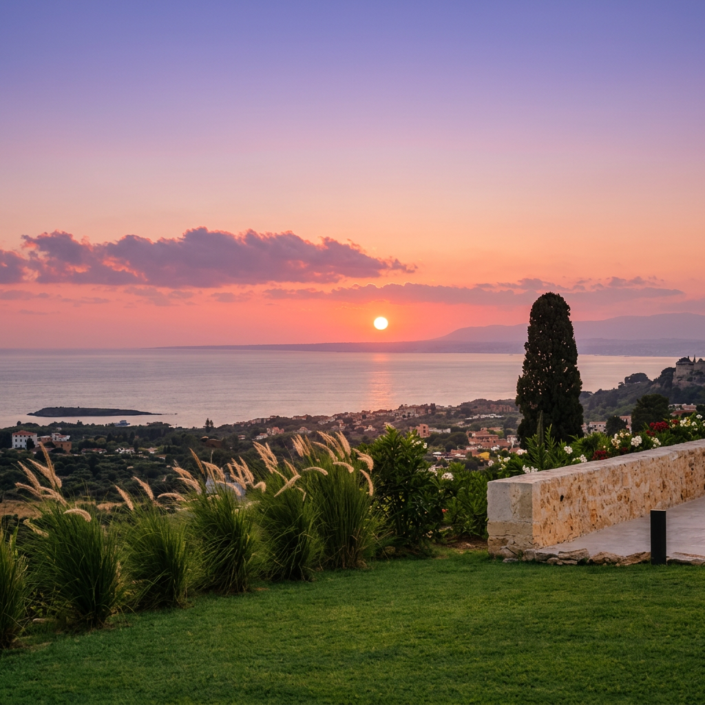 Stunning sunset over the sea