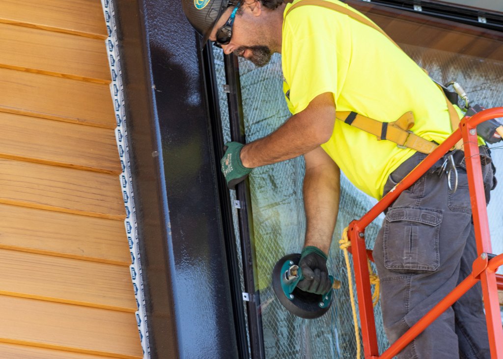Two Workers - Large Glazing
