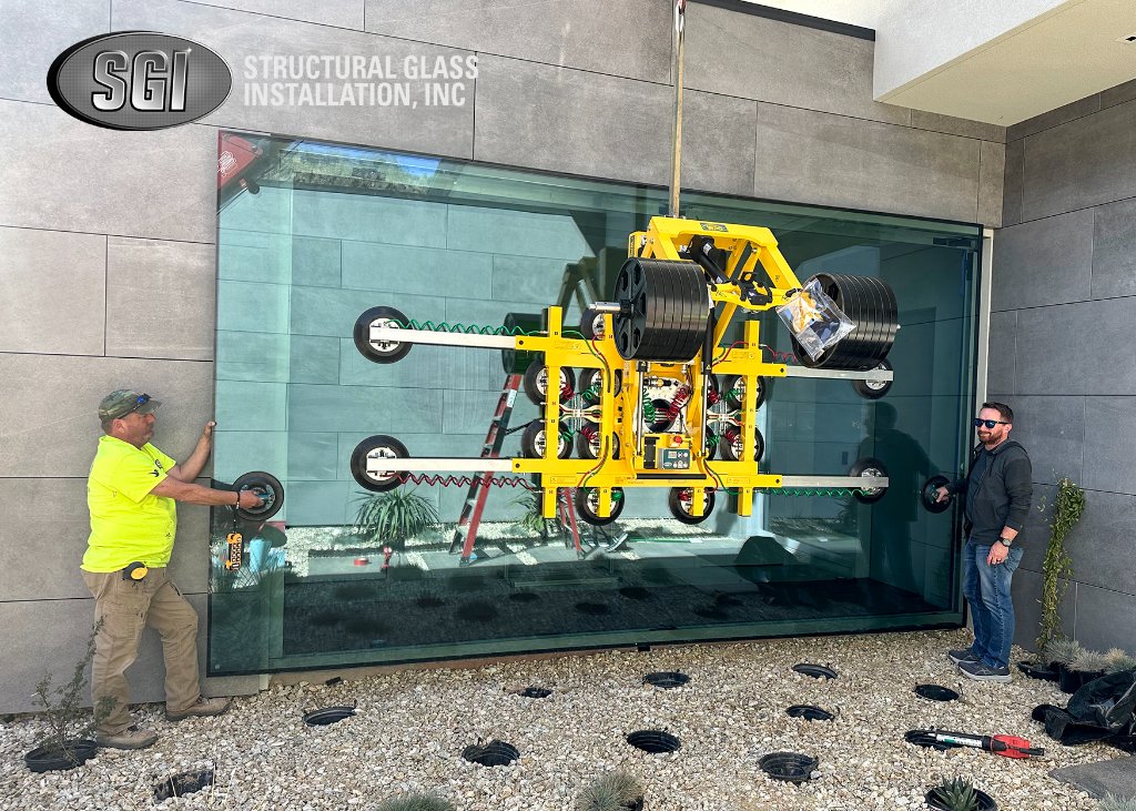 Glass Installation - Mountain Setting