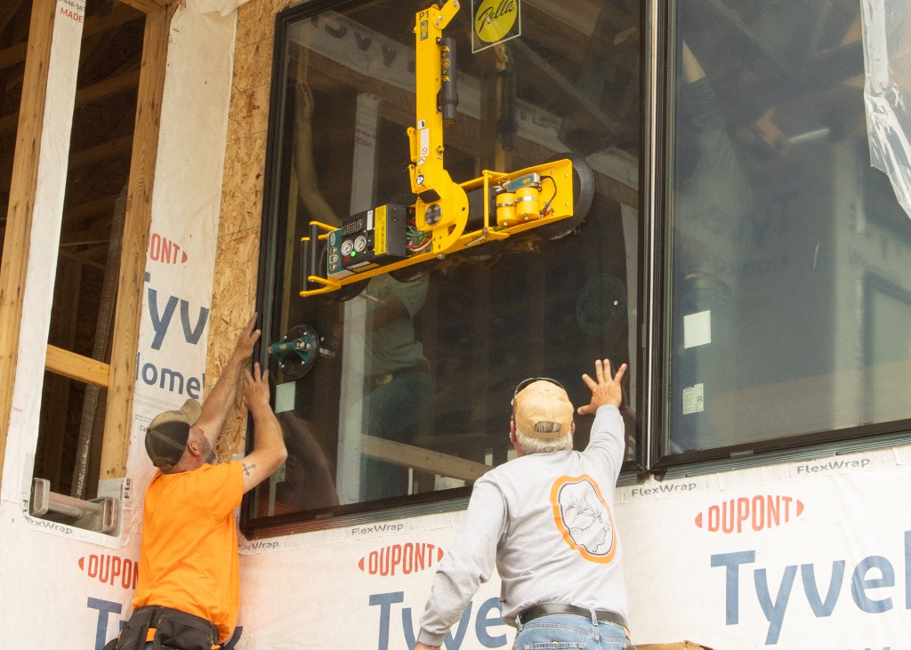 Glass Placement - Construction Build