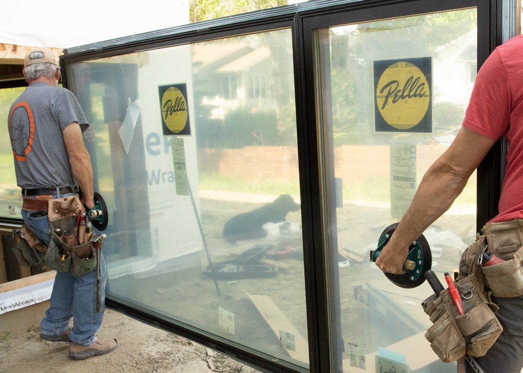 Window Install - On Ladder