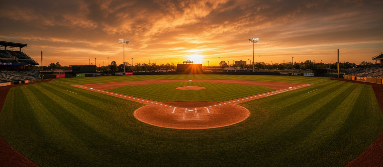 Geneva Tigers baseball field at sunset Geneva Switzerland