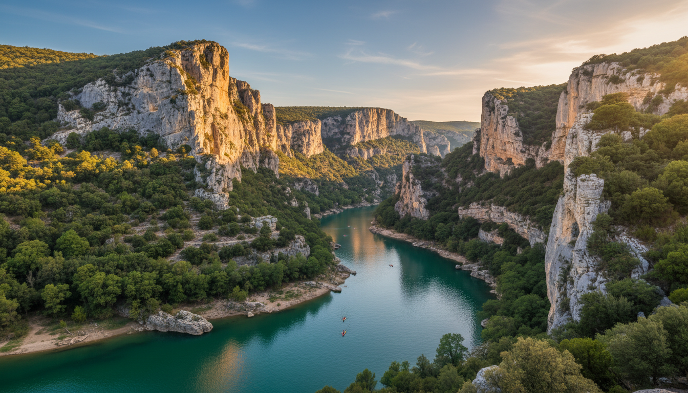 Ardèche gorges landscape