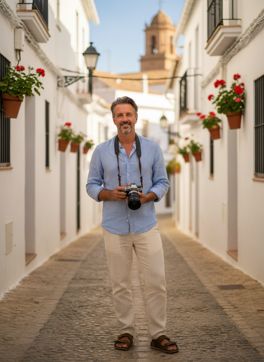 El fotógrafo en las calles de Vejer