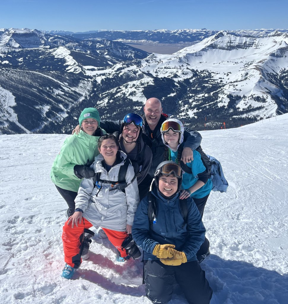The Norman family skiing at Big Sky Resort
