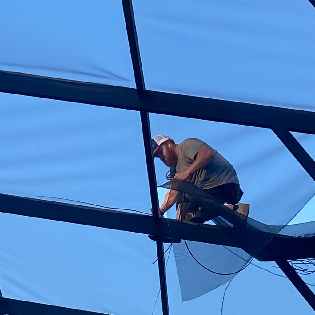 DeBary Pool Cage Screen Repair — fully rescreened pool enclosure