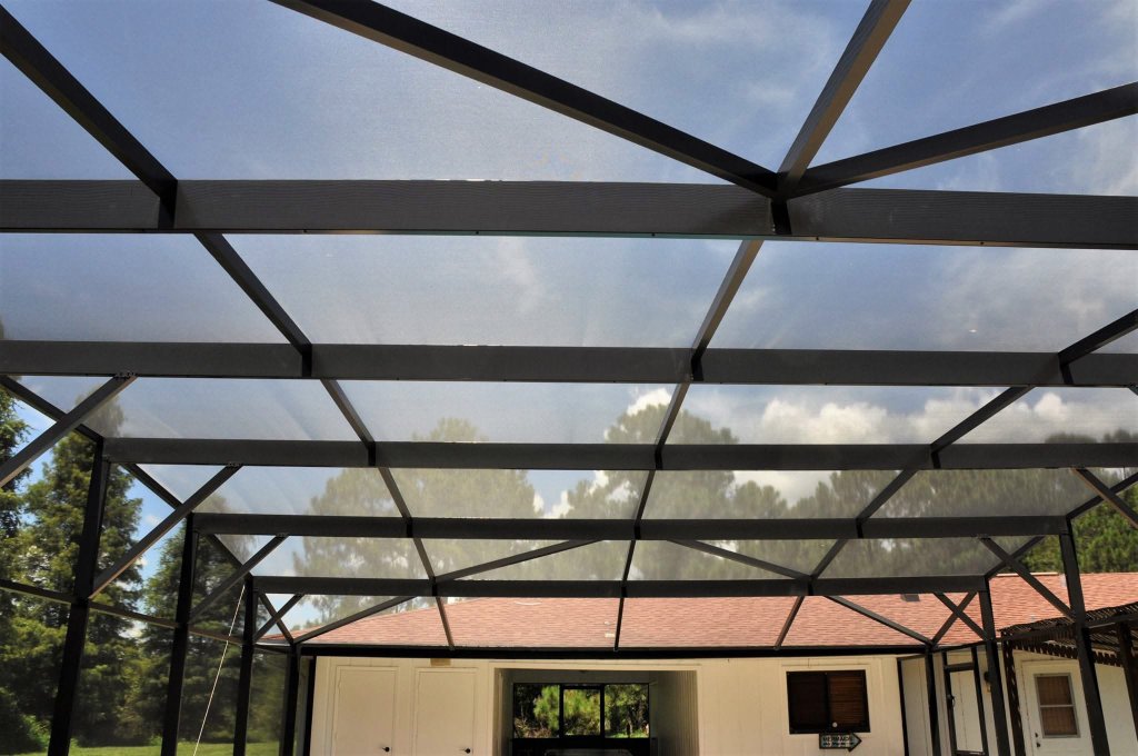 DeBary Pool Cage Screen Repair — enclosure panel replacement completed