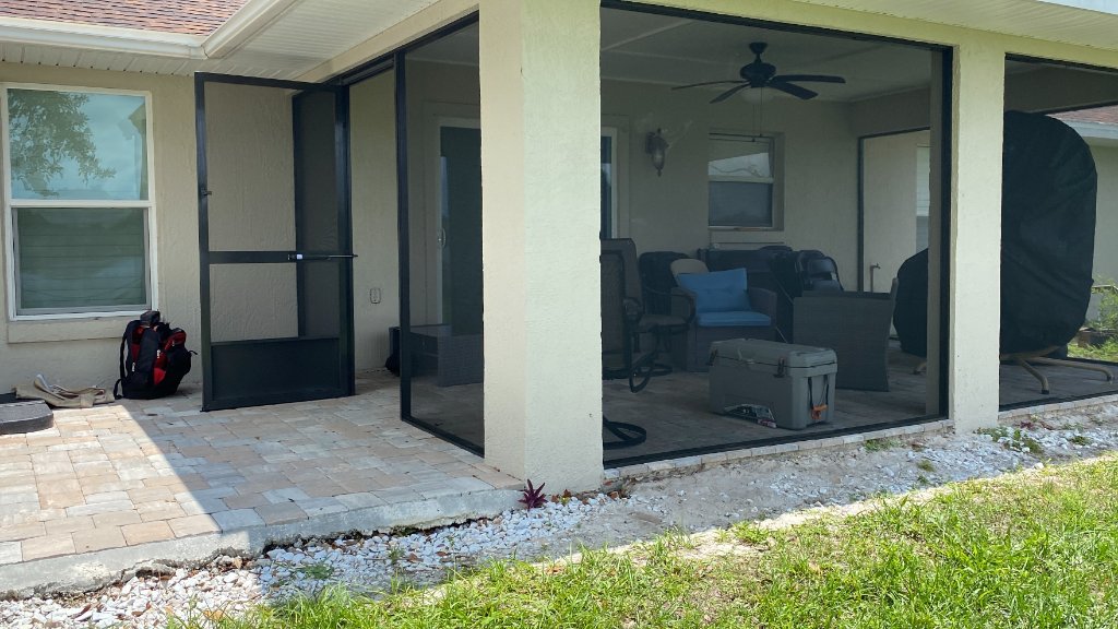 DeBary Screen Repair — screen room with privacy mesh, Volusia County