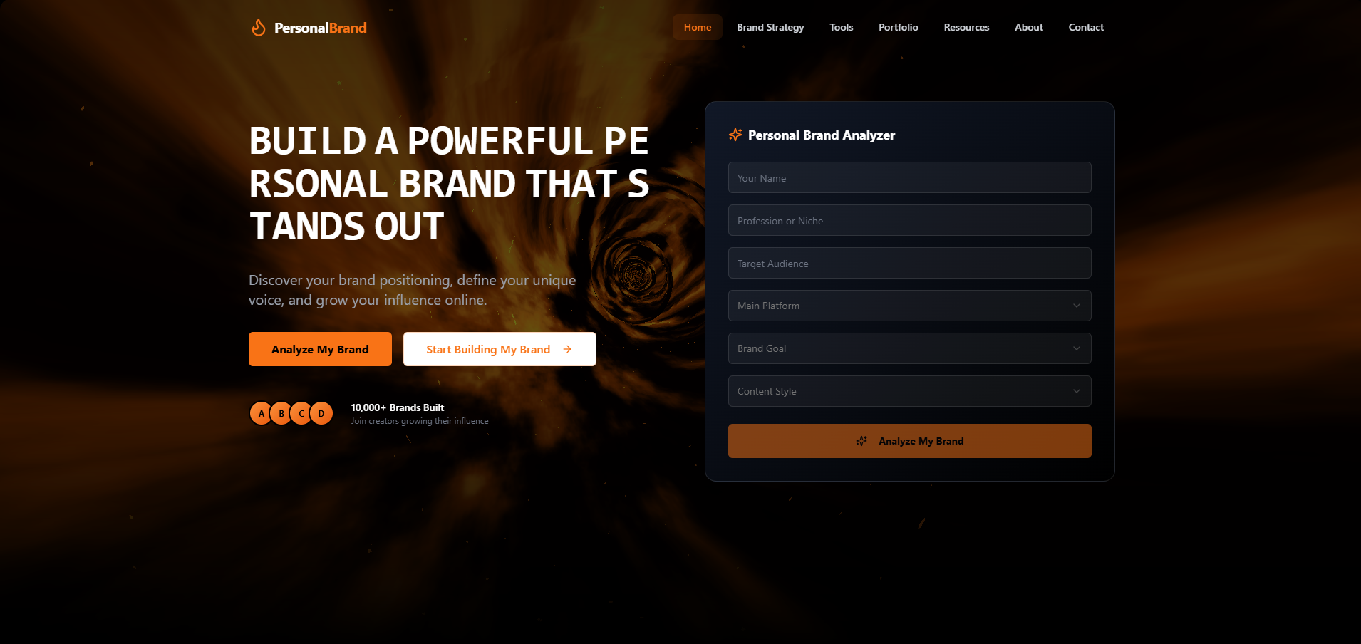 Personal Brand — Online presence platform template preview