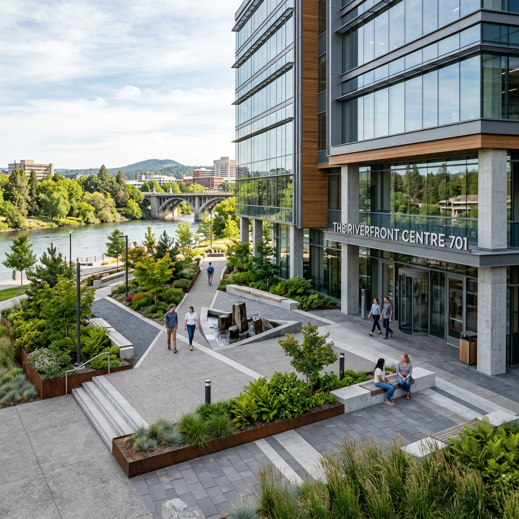 Commercial landscape architecture in Spokane WA by PLACE Landscape Architecture