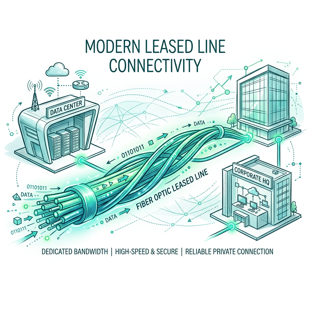 Leased line connectivity illustration