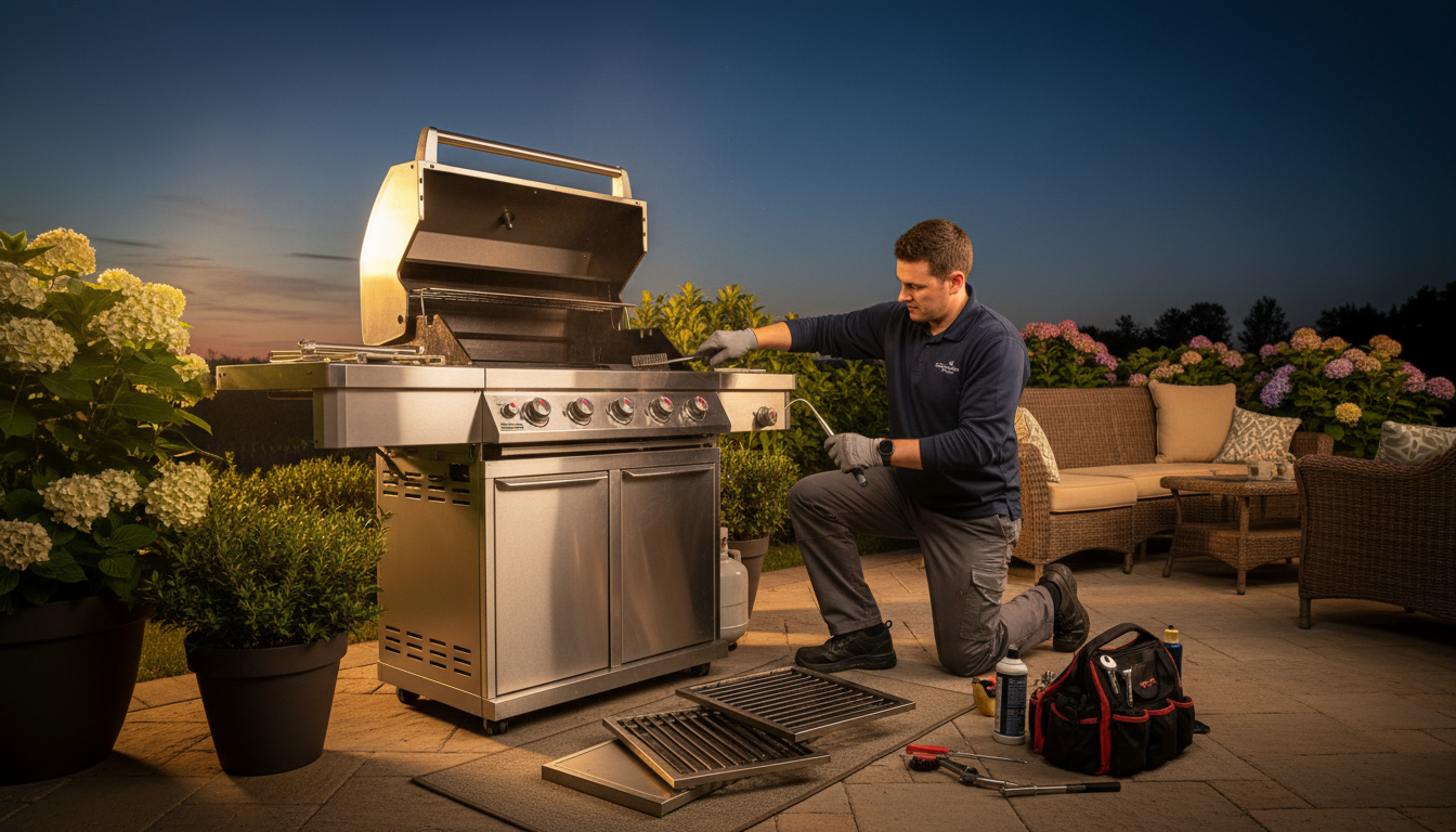 Professional grill service technician