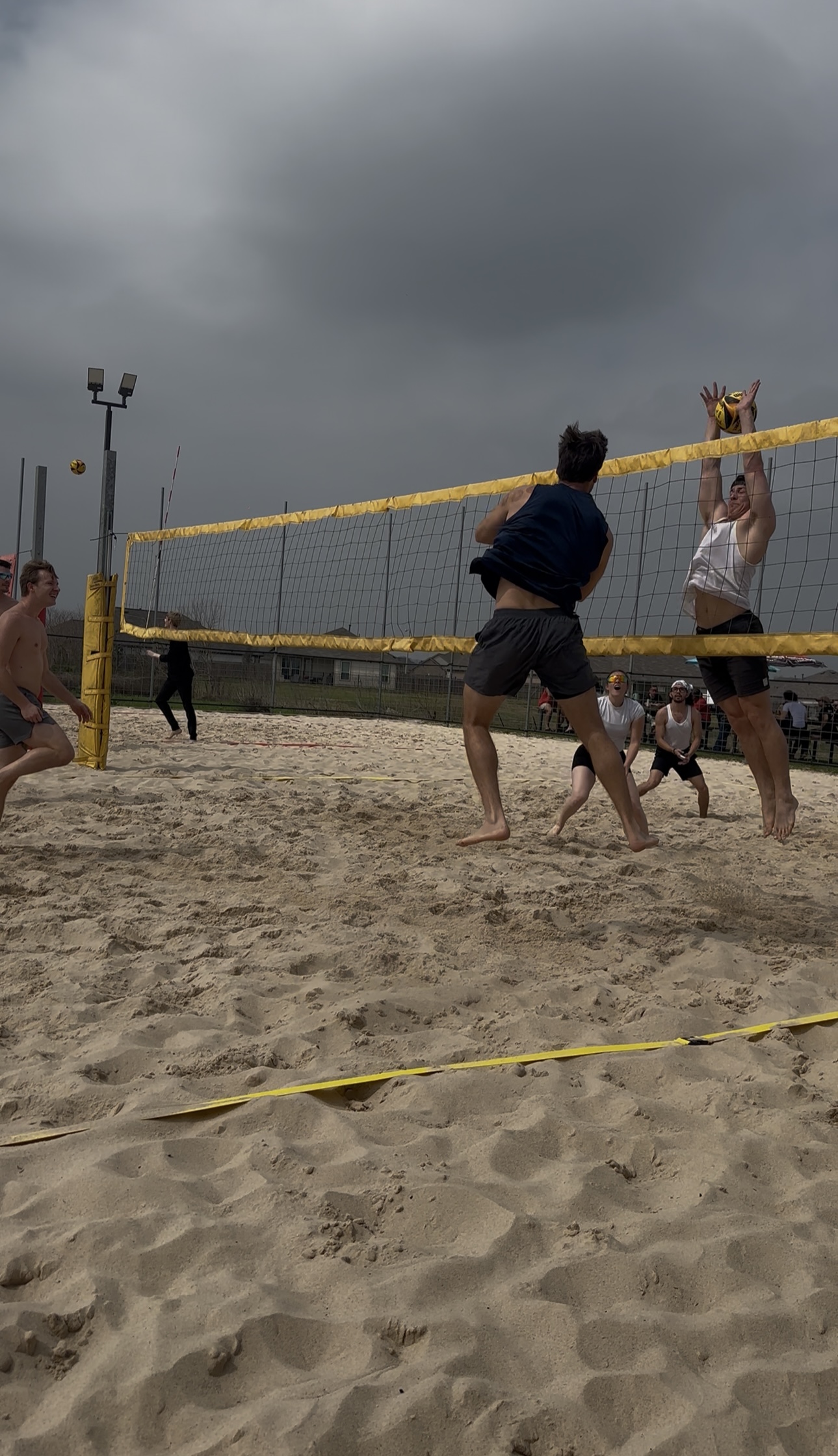 Net battle action shot