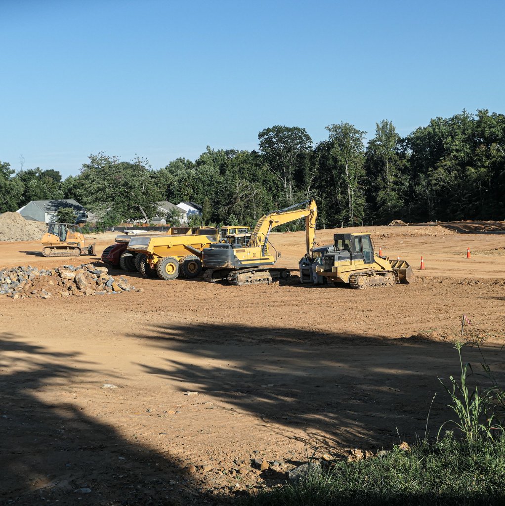 Henry Contracting Group heavy equipment on site
