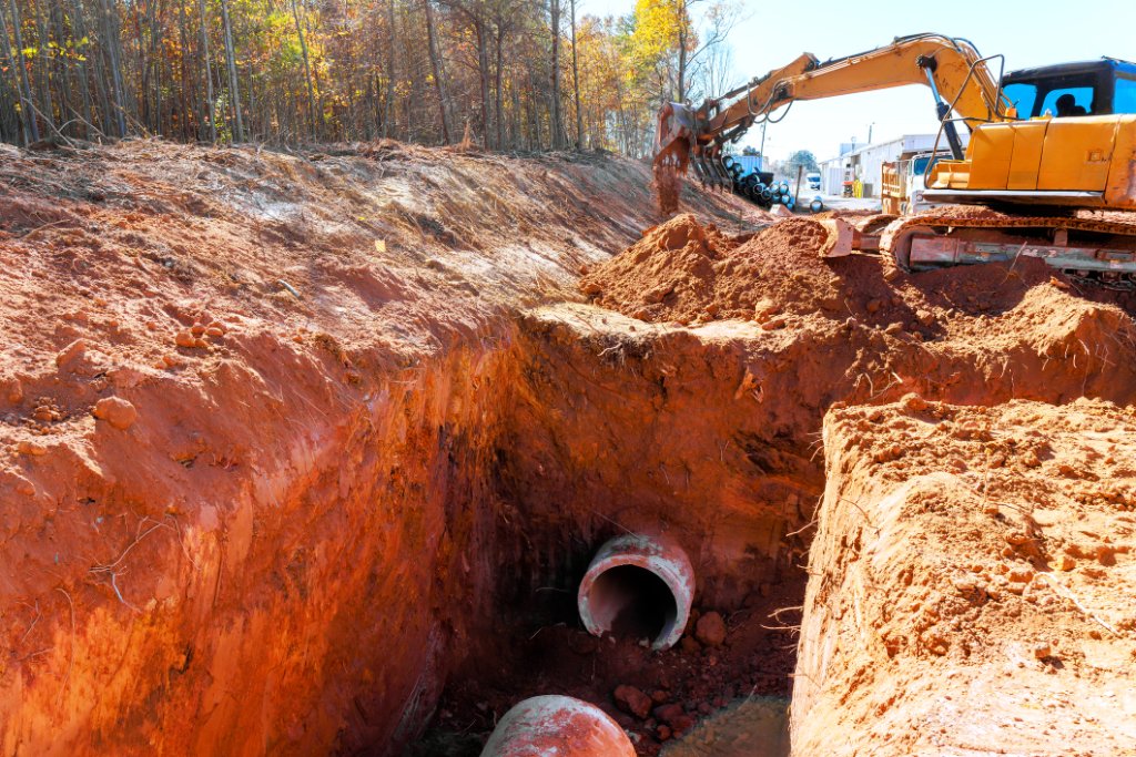Water & Sewer Utilities services in Charlotte NC - Underground utility installation