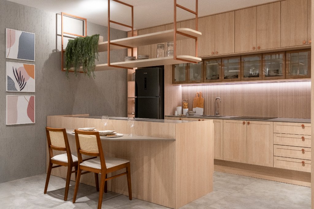 Showroom Orla Italínea em Florianópolis com ambientes planejados