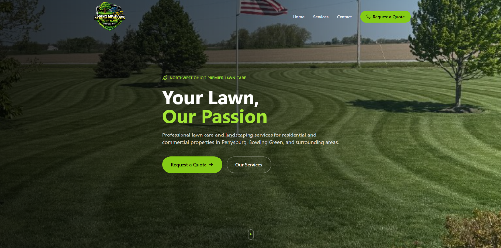Spring Meadows Turf Care — Website by Buehler Web Design LLC