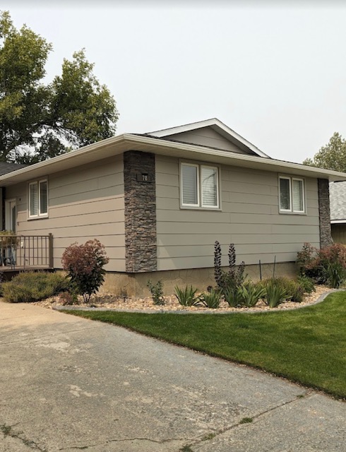 Exterior house painting progress