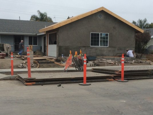 Stone fireplace built by Andrus Construction