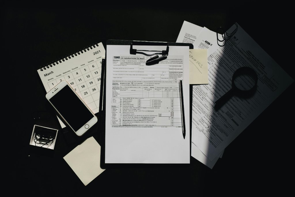 Tax documents background