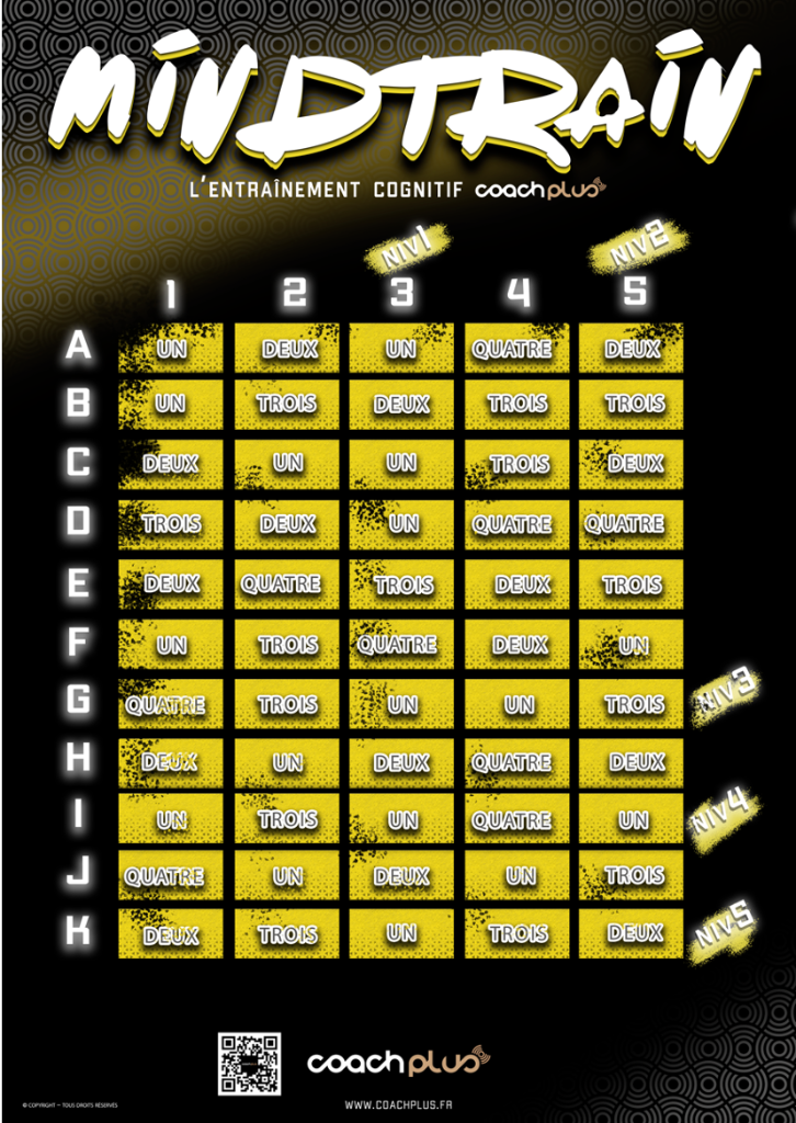 Poster Mindtrain V100 — initiation (3 informations à mémoriser)