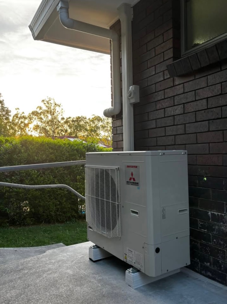 Mitsubishi outdoor unit installation