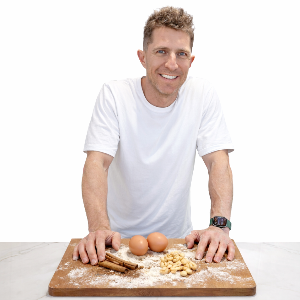 Author in the kitchen
