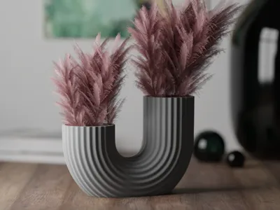 U-Shaped Vase β custom 3D printed in Dubai by RiaanPrintz